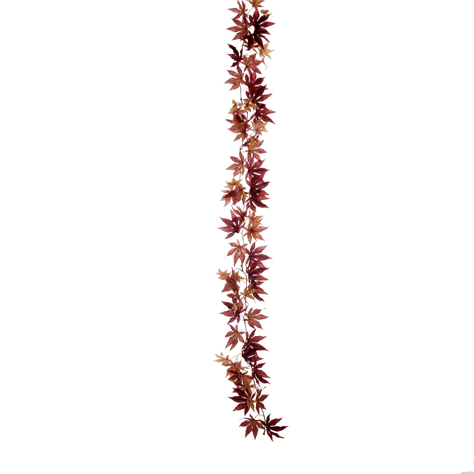 Maple Leaf Hanging Fall Vine In Burgundy Silk Artificial 