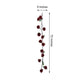 Burgundy artificial silk rose hanging flower garland, faux vine.