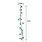 Aqua artificial silk rose hanging flower garland vine, 6ft long.