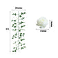 Cream artificial rose and leaf flower garland vine, 6ft long.