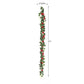 20 Red Artificial Silk Roses Flower Garland, Hanging Vine, 6ft long.
