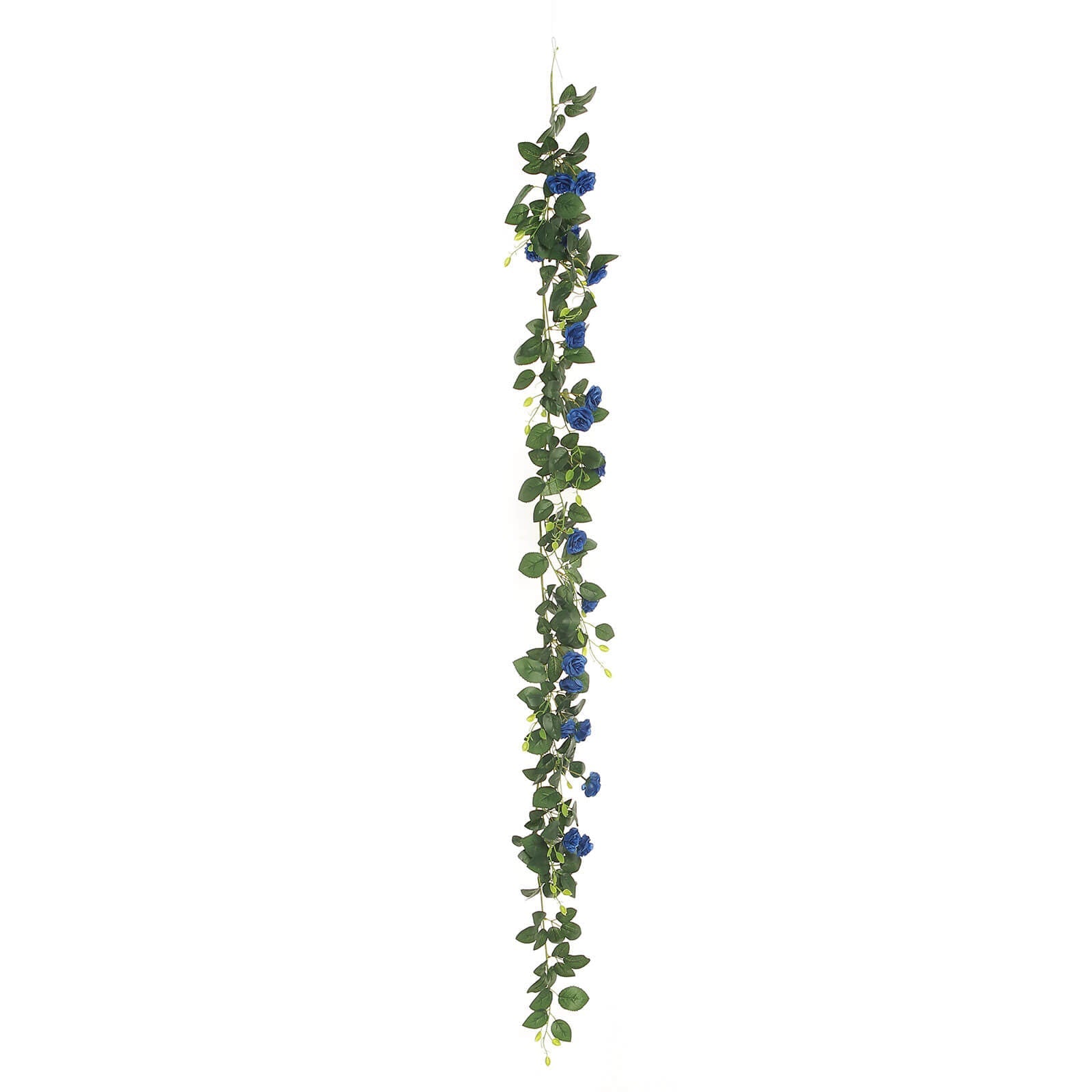 20 Royal Blue Artificial Silk Roses Flower Garland, Hanging Vine