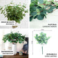 14" artificial eucalyptus branches bouquet in vibrant green.