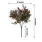 13" Frosted Green/Red Artificial Eucalyptus Plant - Farmhouse Style Decor