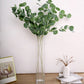 40" Tall Green Artificial Eucalyptus Branches in a clear vase.