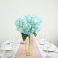 5 Bushes Artificial Baby Blue Hydrangea Flower Silk Bushes Bouquets 