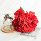 5 Bushes Artificial Red Hydrangea Flower Silk Bushes Bouquets 
