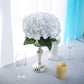 5 Bushes Artificial White Hydrangea Flower Silk Bushes Bouquets 