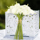 14" White Artificial Poly Foam Calla Lily Flowers - 20 Stems