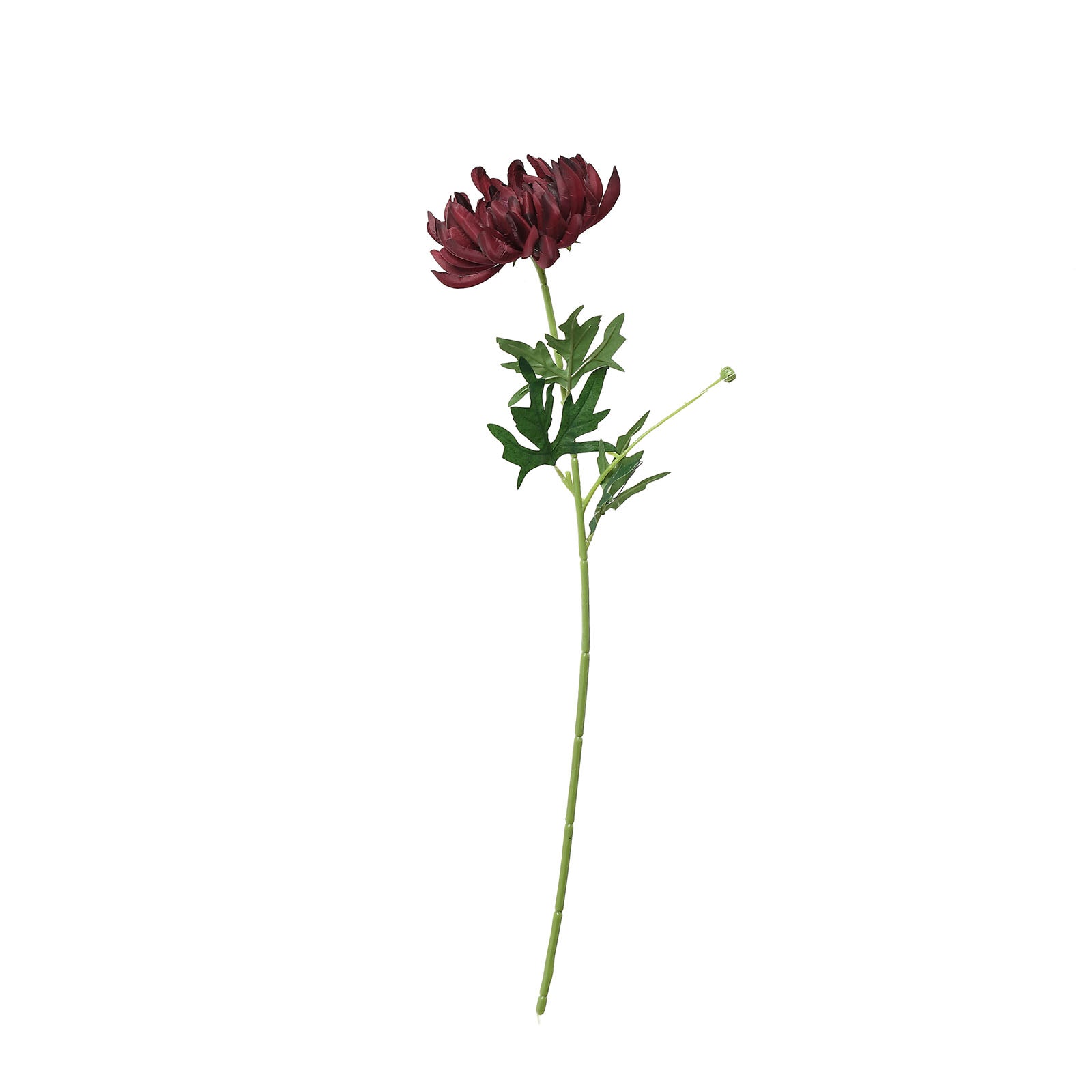 Artificial Silk Chrysanthemum Flowers 3 Stems Burgundy 27 Inch Bouquet