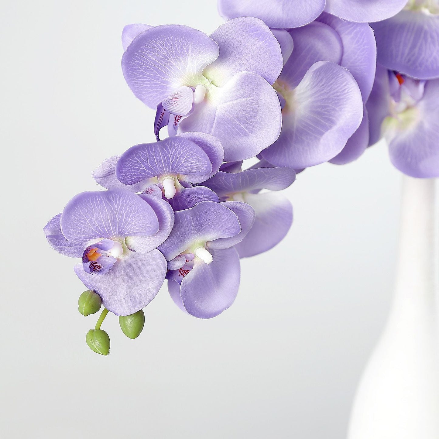 2 Stems | 40inch Tall Lavender Lilac Artificial Silk Orchid Flower Bouquets