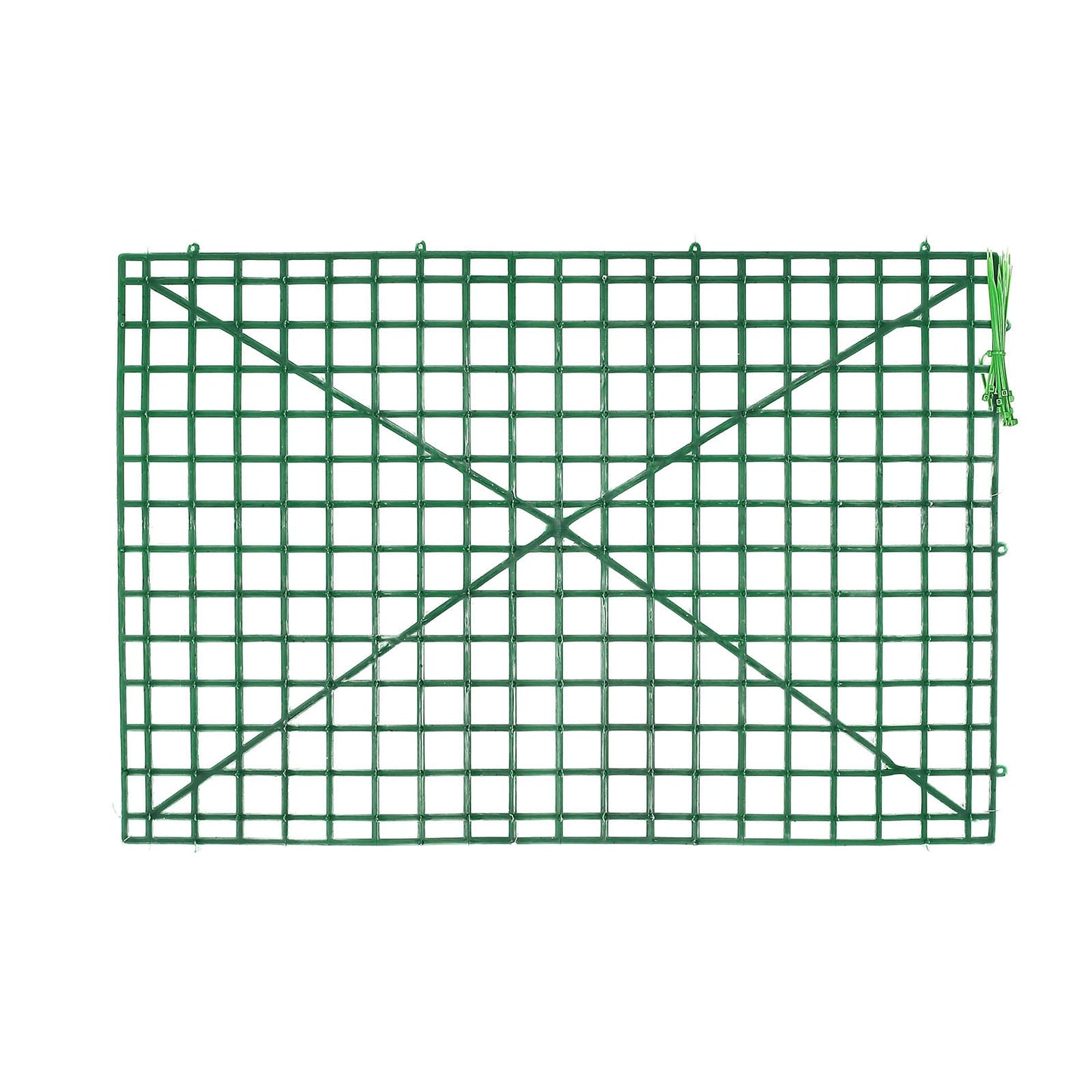 10 Pack | 24inch x 16inch Dark Green DIY Plastic Mesh Flower Wall Panel Fences#whtbkgd