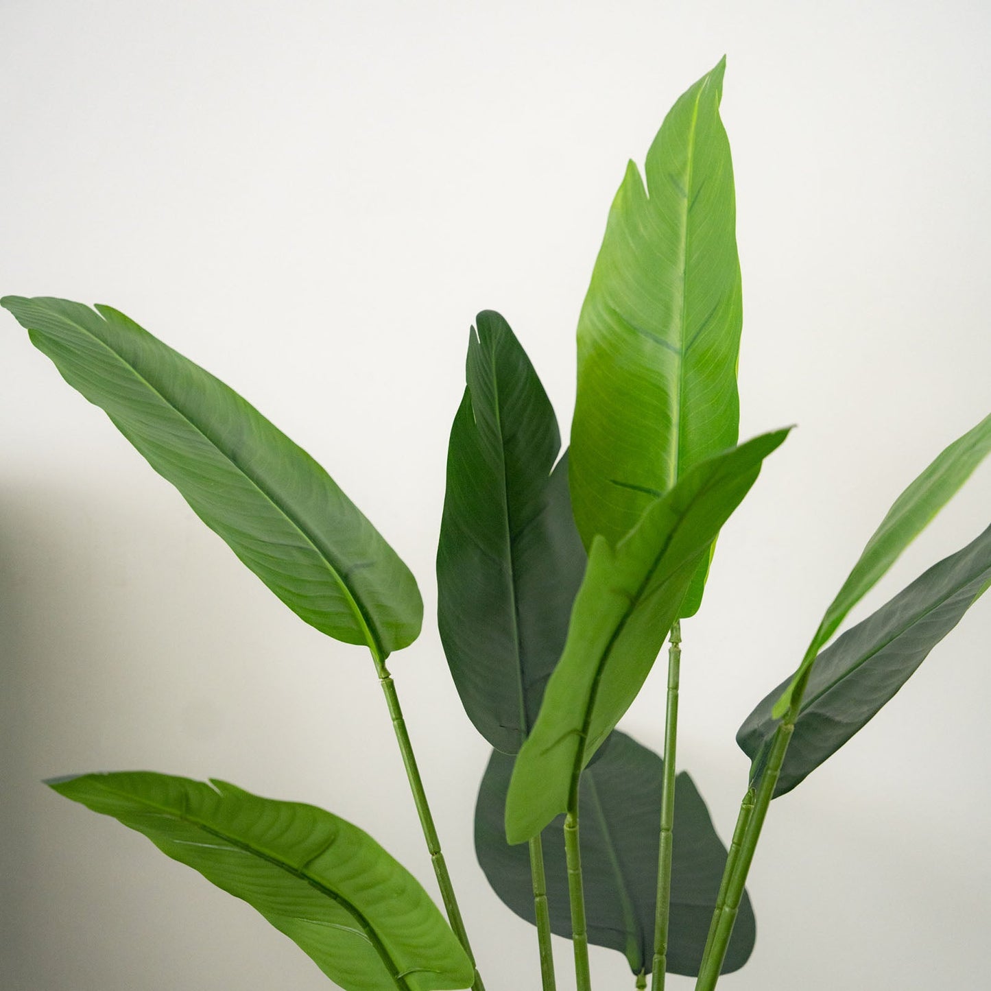 Green faux potted Bird of Paradise plant, 3ft tall, in a 2 pack.
