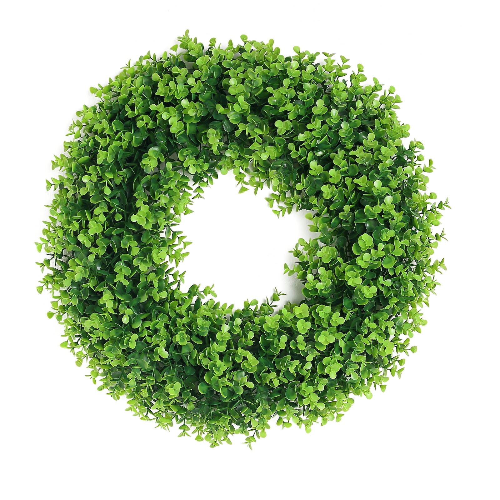 21" Green Artificial Eucalyptus Leaf Spring Wreath - 2 Pack