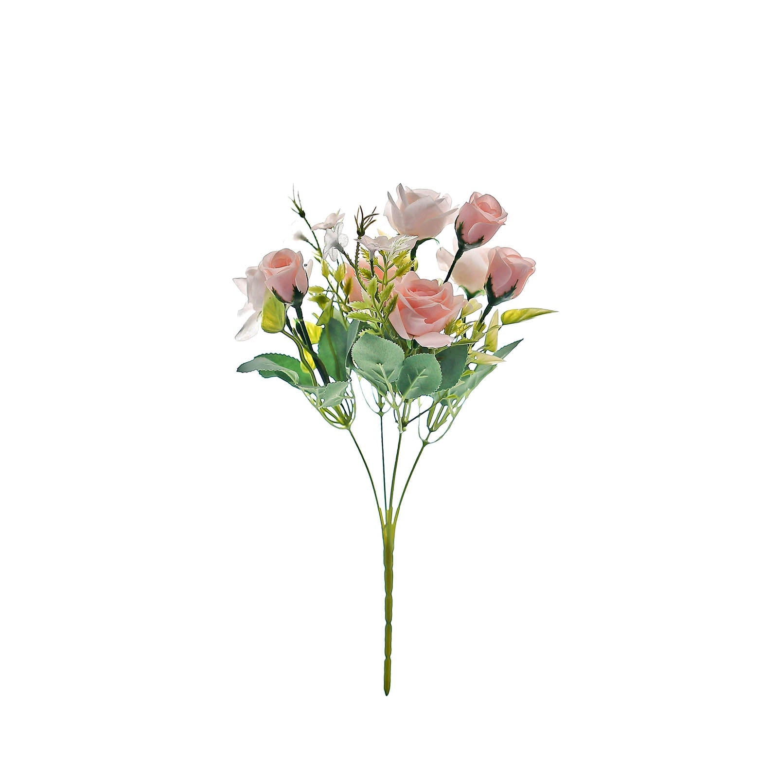 Silk Flower Rose Bushes Blush Rose Gold 12 Inch 
