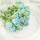 Artificial Flowers 13 Inches Dusty Blue 3 Pack
