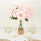 17 Inch Blush Rose Gold Premium Silk Rose Flowers, 2 Bushes In Bouquet