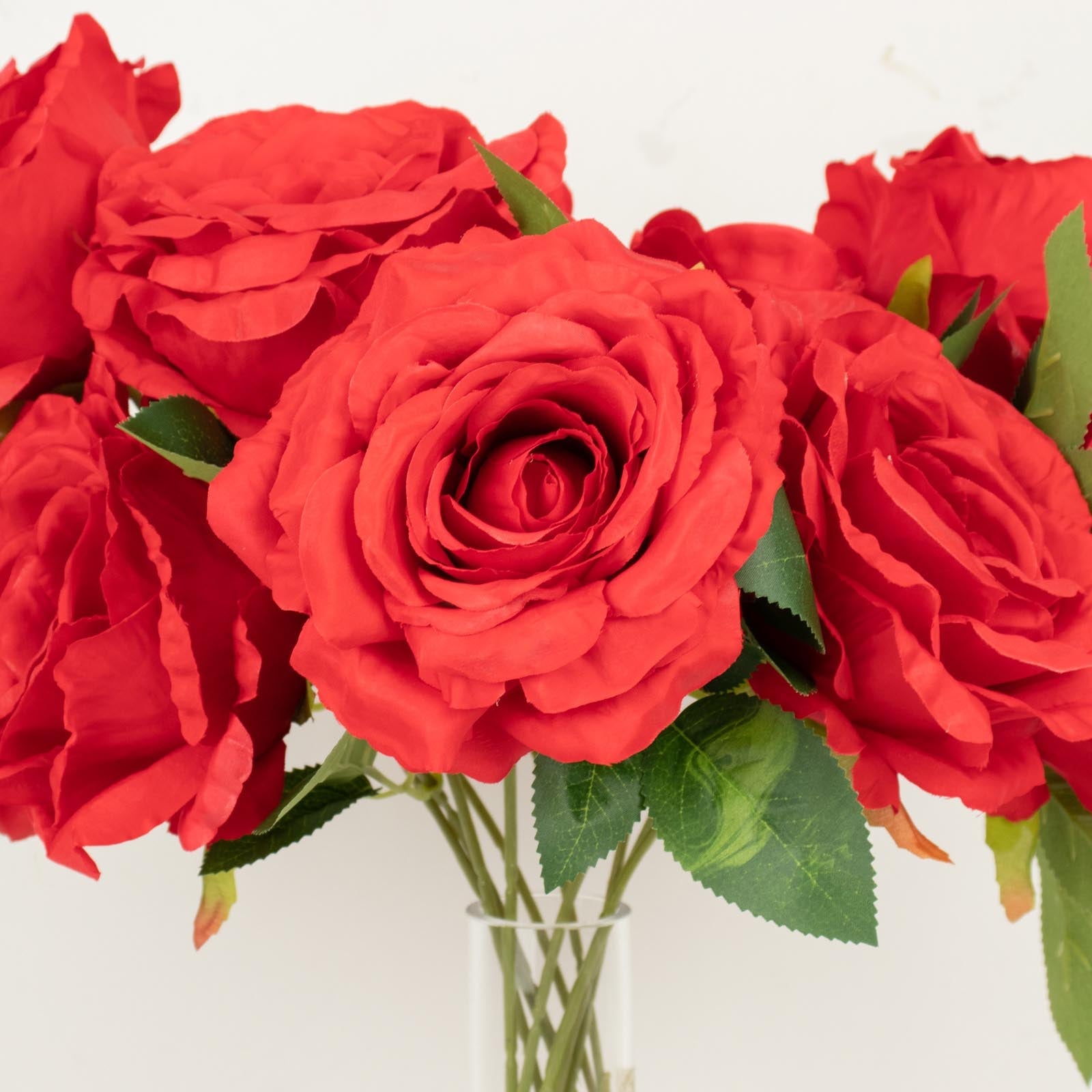 Giant 17 Inch Red Silk Rose Floral Arrangement