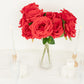 2 Bushes | 17" Red Premium Silk Jumbo Rose Flower Bouquet, High Quality Artificial Wedding Floral Arrangements