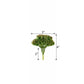 Green artificial PVC mini jelly bean succulent plant, 4 inches tall.