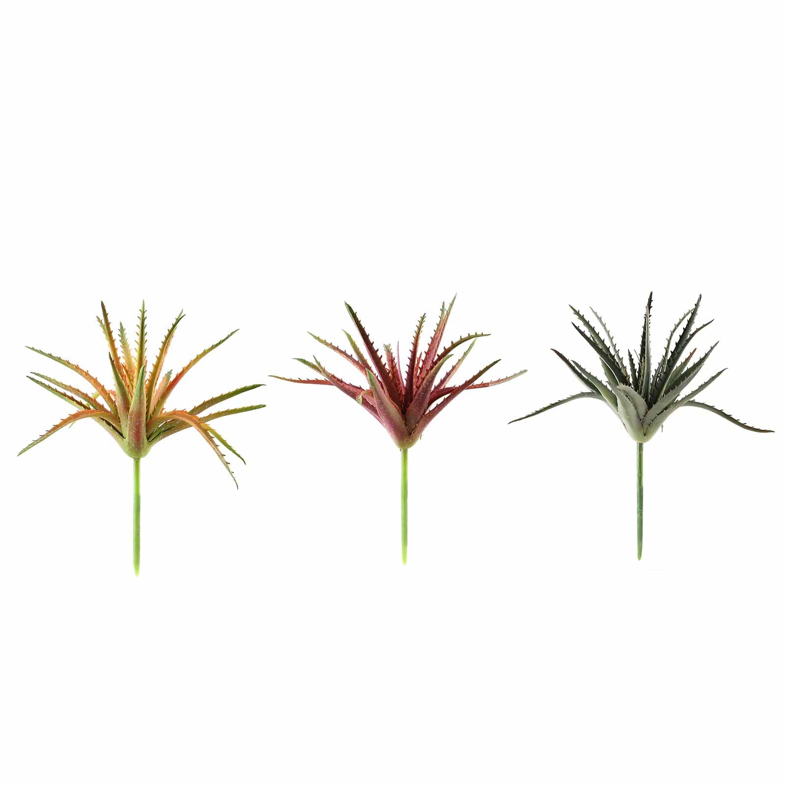 3 Pack | Colorful Artificial Aloe Cameronii Succulent Plants