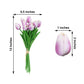 13 Inch Real Touch Foam Lavender Tulips Artificial 10 Stems