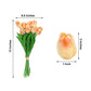 Peach Tulips in Artificial Foam 10 Stems 13 Inch