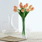 10 Stems | 13" Peach Real Touch Artificial Foam Tulip Flower Bouquets
