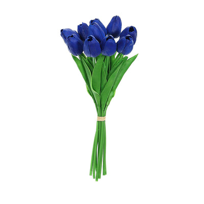 Lifelike Royal Blue Tulip Flowers