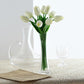 10 Stems | 13" White Real Touch Artificial Foam Tulip Flower Bouquets