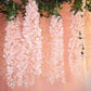 42inches Blush/Rose Gold Artificial Silk Hanging Wisteria Flower Garland Vines