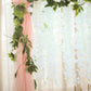 42" Silk Hanging Wisteria Flower Garland Vines in White, Elaborated 5 Full Strands in 1 Bush
