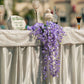 5 Pack Artificial 44 Inch Purple Silk Hanging Wisteria Flower Garland Vines
