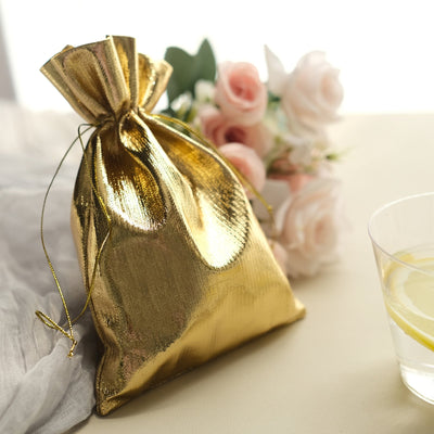 Versatile Use of Metallic Gold Gift Bags