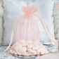 10 Pack 5"x7" Blush Rose Organza Drawstring Wedding Party Favor Gift Bags