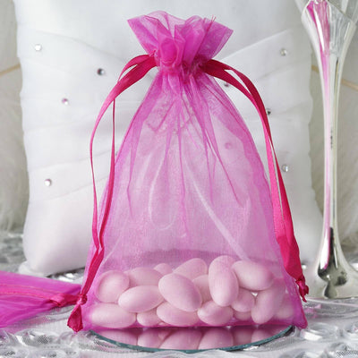 Elegant Design of Fuchsia Organza Bags