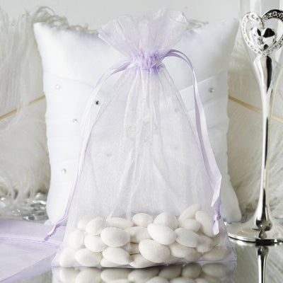 Elegant Lavender Lilac Organza Bags