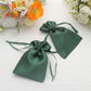 12 Pack | 4x6inch Hunter Emerald Green Satin Wedding Party Favor Bags, Drawstring Pouch Gift Bags