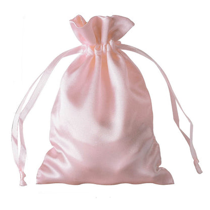 12 Pack | 5x7inch Blush Rose Gold Satin Wedding Party Favor Bags, Drawstring Pouch Gift Bags#whtbkgd