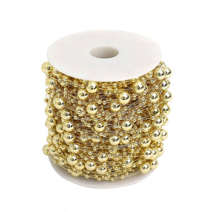 Gold pearl vase filler for floating candles, perfect for table centerpieces.