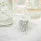 Silver pearl vase filler for floating candles, table centerpiece decor.