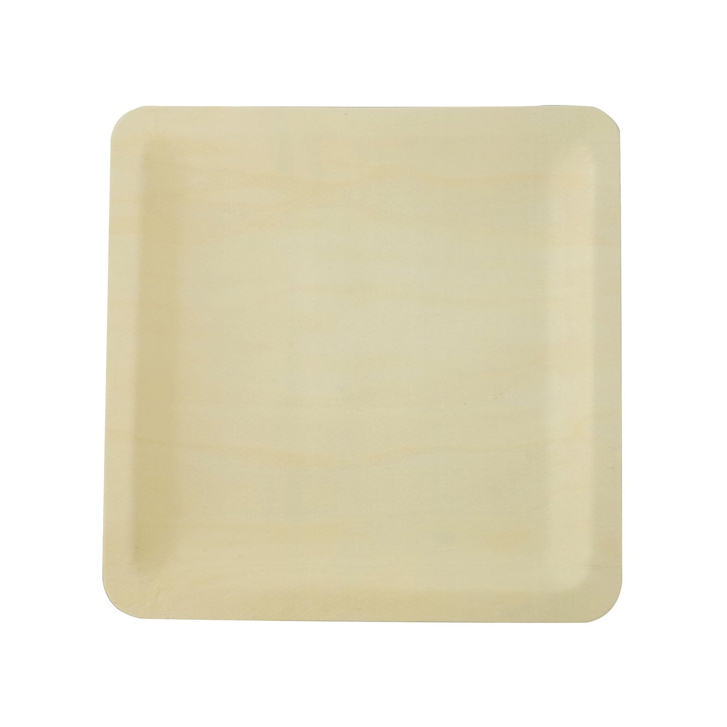 9 Inch Square Dinner Plates Poplar Wood 25 Pack#whtbkgd