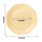 12 Pack Of Natural Birch Wood Disposable Dinner Plates With A Scalloped Rim