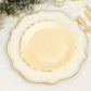 9 Inch Natural Birch Wood Disposable Dinner Plates With Scalloped Edges - 12 Pack