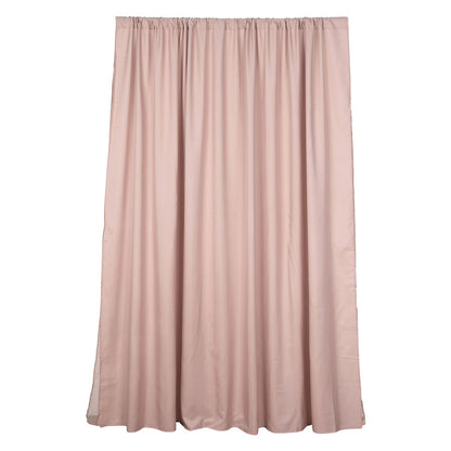 Dusty rose chiffon curtain drapes, dual layer backdrop panel.