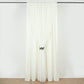 Ivory chiffon polyester event curtain drapes with dual layers.