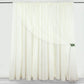 Ivory chiffon polyester event curtain drapes with dual layer design.