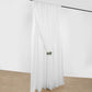 10 Feet x 10 Feet White Dual Layer Polyester & Sheer Chiffon Backdrop Curtains with Rod Pockets