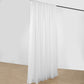 10 Feet x 10 Feet White Dual Layer Polyester & Sheer Chiffon Backdrop Curtains with Rod Pockets