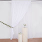 White Chiffon Polyester Event Curtain Drapes, Dual Layer Divider Backdrop Curtain Panels with Rod Pockets - 10ftx10ft